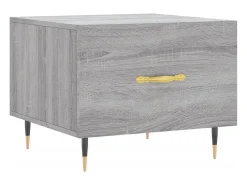 Mesas de centro 2 pcs 50x50x40 cm madeira proc. sonoma cinza