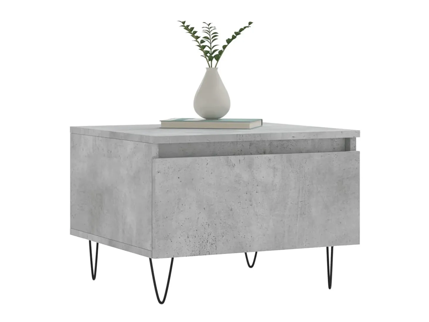 Mesas de centro 2 pcs 50x46x35 cm deriv. madeira cinza-cimento PT500358