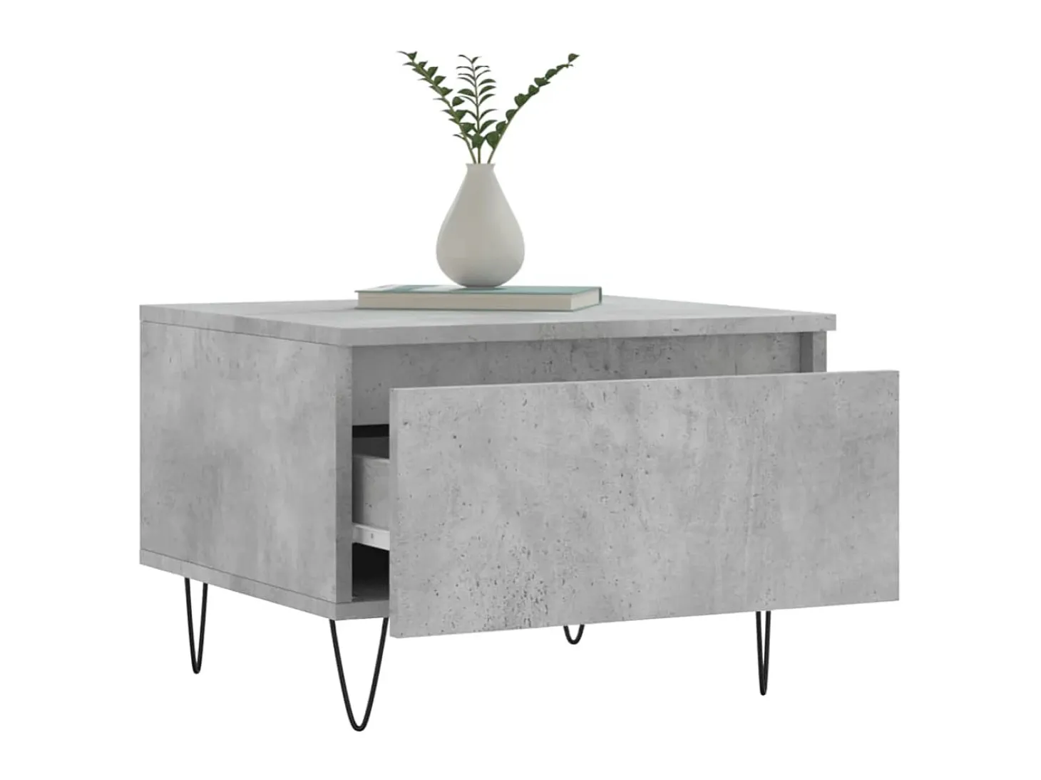 Mesas de centro 2 pcs 50x46x35 cm deriv. madeira cinza-cimento PT500358