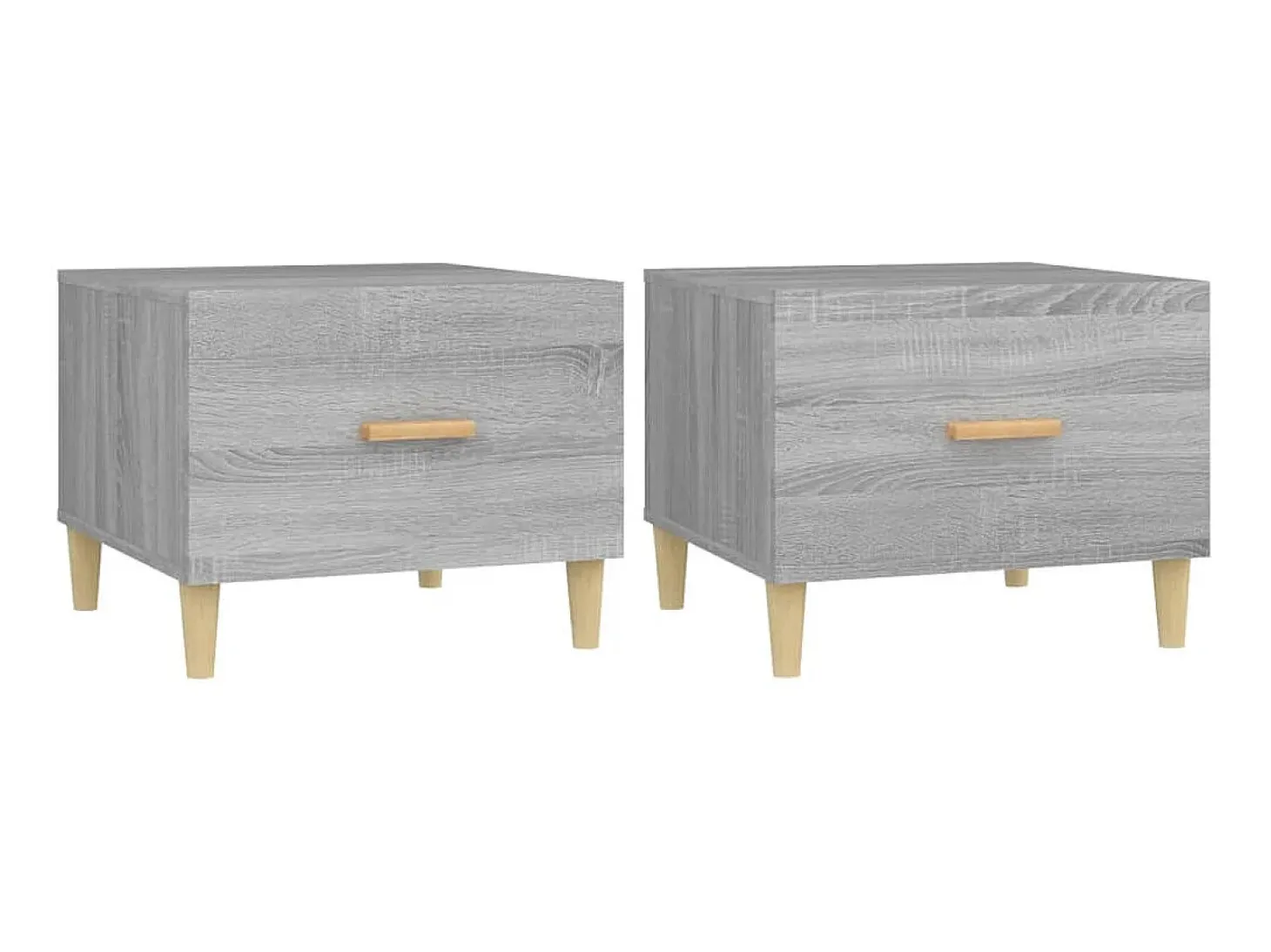 Mesas de centro 2 pcs 50x50x40 cm madeira proc. sonoma cinza PT334962