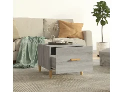 Mesas de centro 2 pcs 50x50x40 cm madeira proc. sonoma cinza PT334962