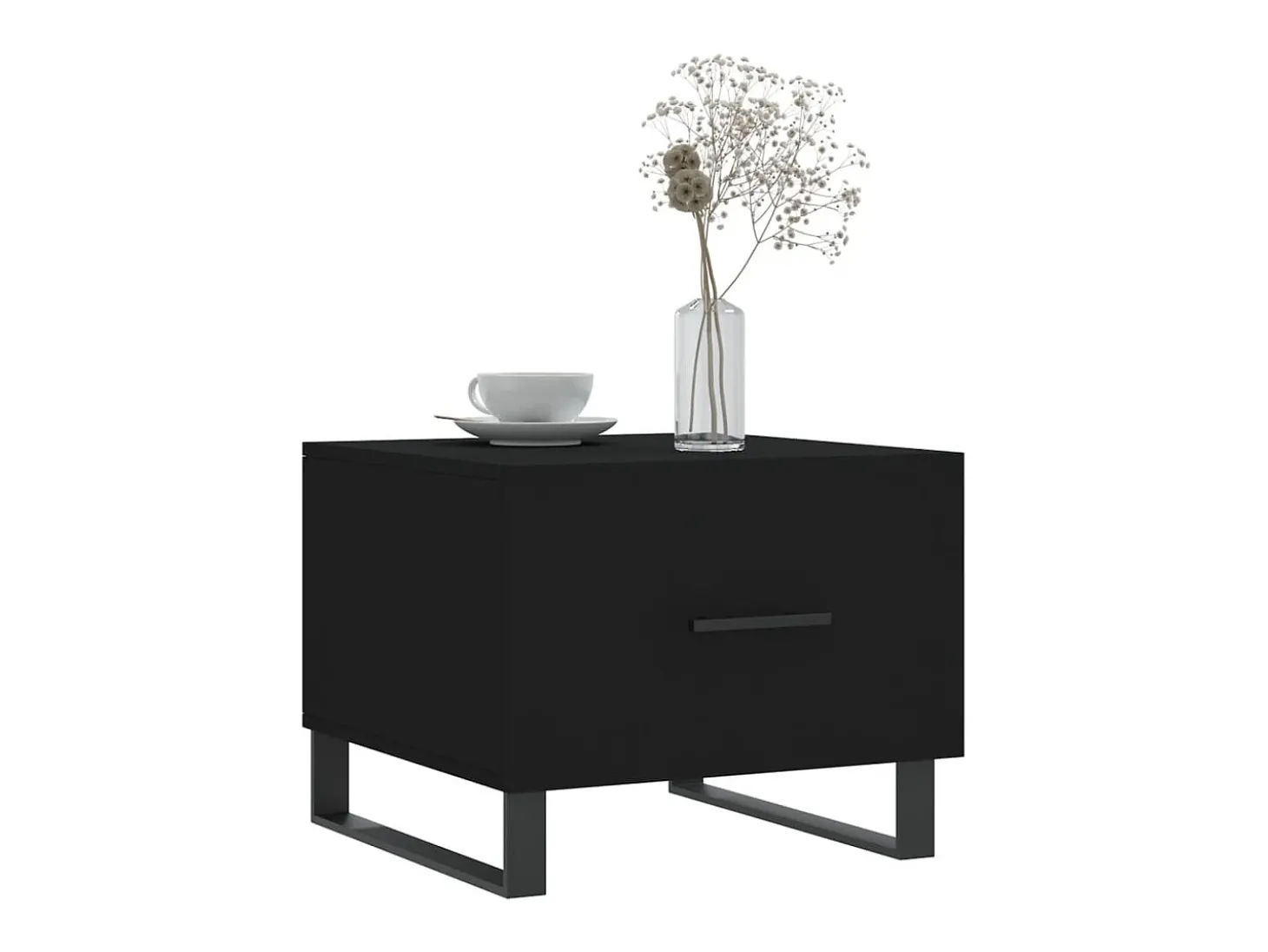 Mesas de centro 2 pcs 50x50x40 cm madeira processada preto PT956014