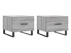 Mesas de centro 2 pcs 50x50x40 cm madeira proc. sonoma cinza PT830728