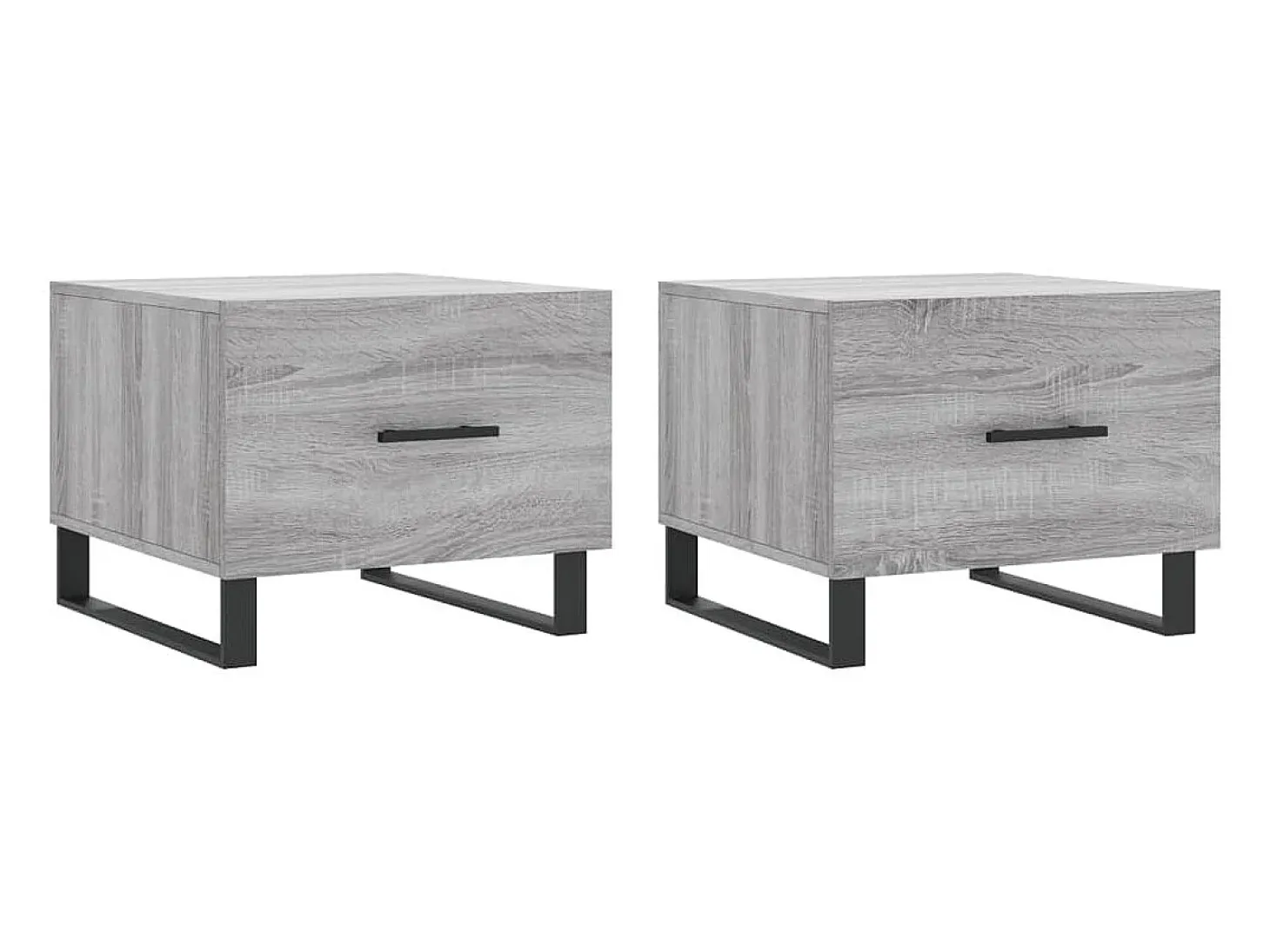 Mesas de centro 2 pcs 50x50x40 cm madeira proc. sonoma cinza PT830728