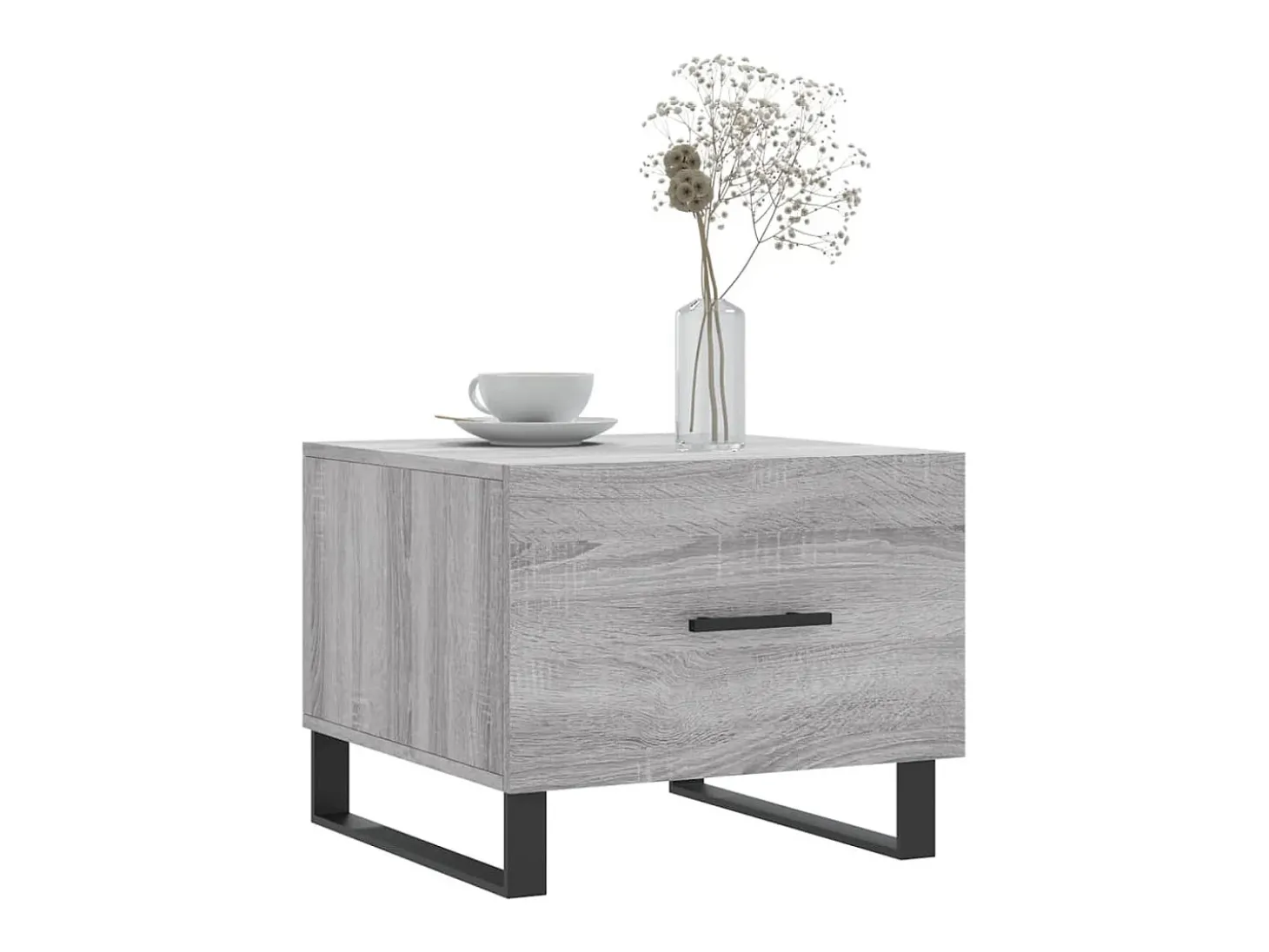 Mesas de centro 2 pcs 50x50x40 cm madeira proc. sonoma cinza PT830728
