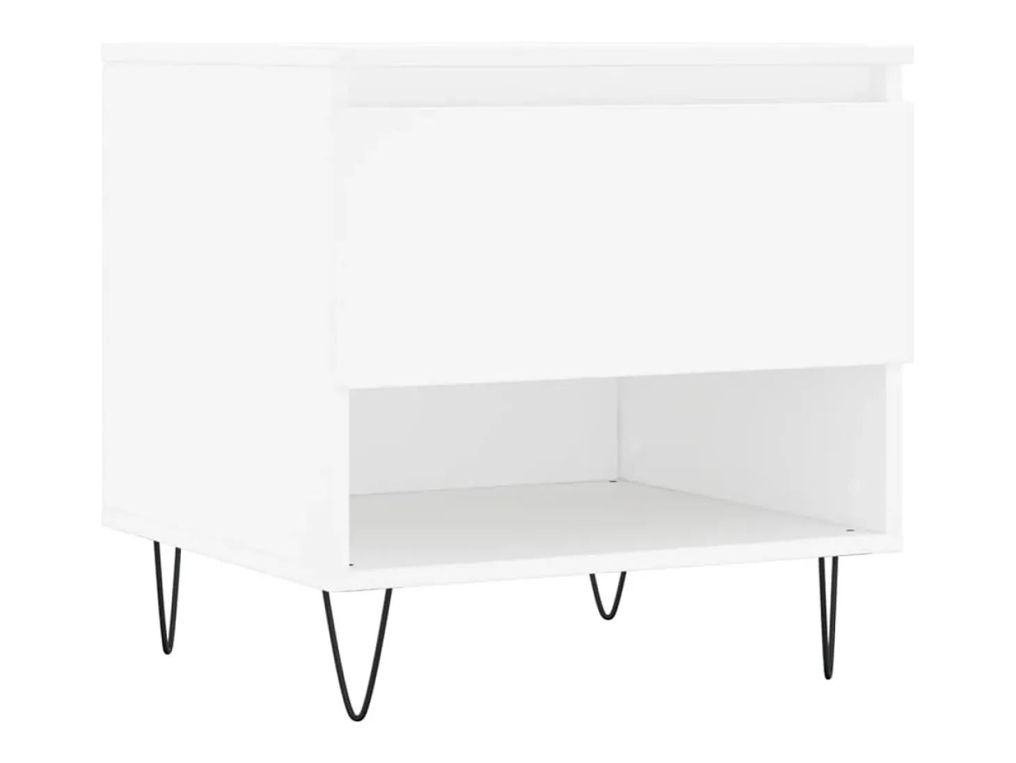 Mesas de centro 2 pcs 50x46x50 cm derivados de madeira branco