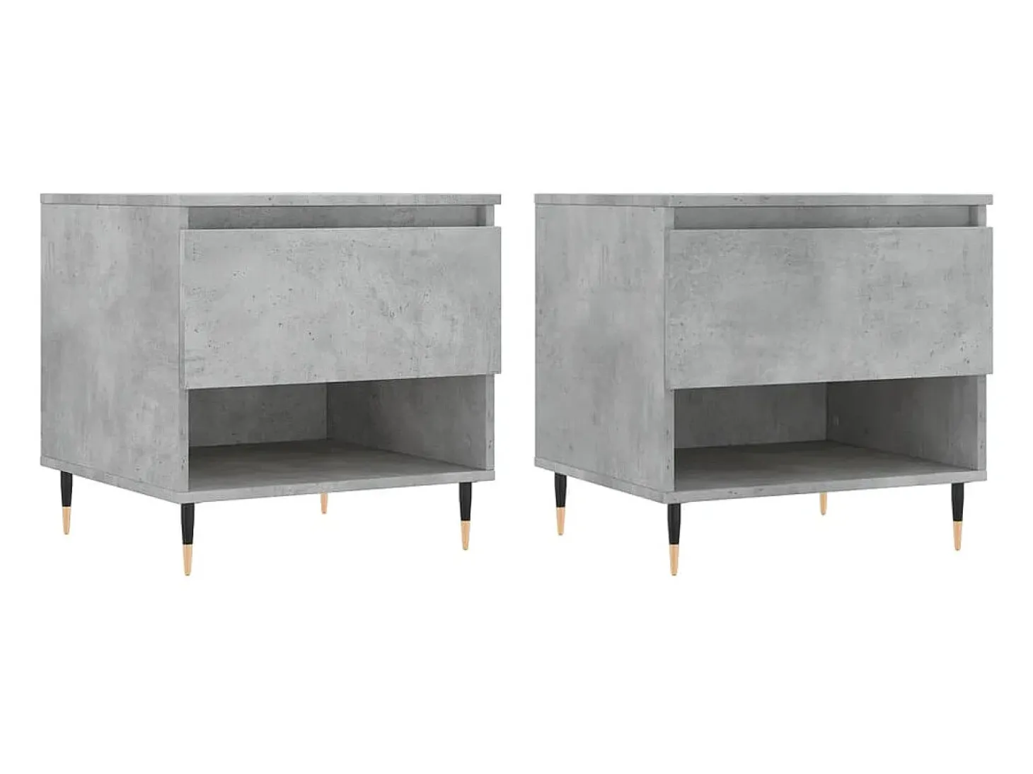 Mesas de centro 2 pcs 50x46x50 cm deriv. madeira cinza-cimento PT981246