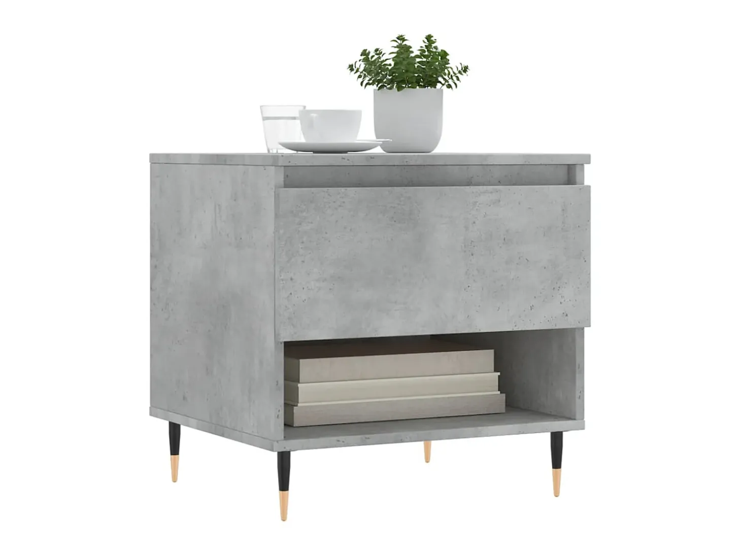 Mesas de centro 2 pcs 50x46x50 cm deriv. madeira cinza-cimento PT981246