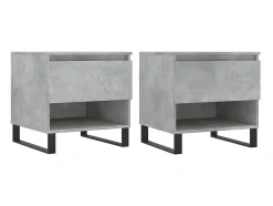Mesas de centro 2 pcs 50x46x50 cm deriv. madeira cinza-cimento PT140329