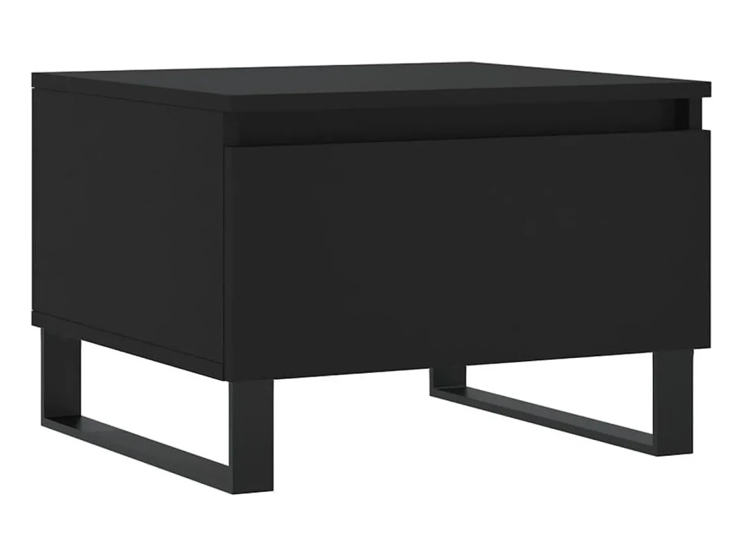 Mesas de centro 2 pcs 50x46x35 cm derivados de madeira preto PT850982
