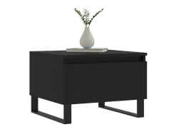 Mesas de centro 2 pcs 50x46x35 cm derivados de madeira preto PT850982