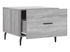 Mesas de centro 2 pcs 50x50x40 cm madeira proc. sonoma cinza