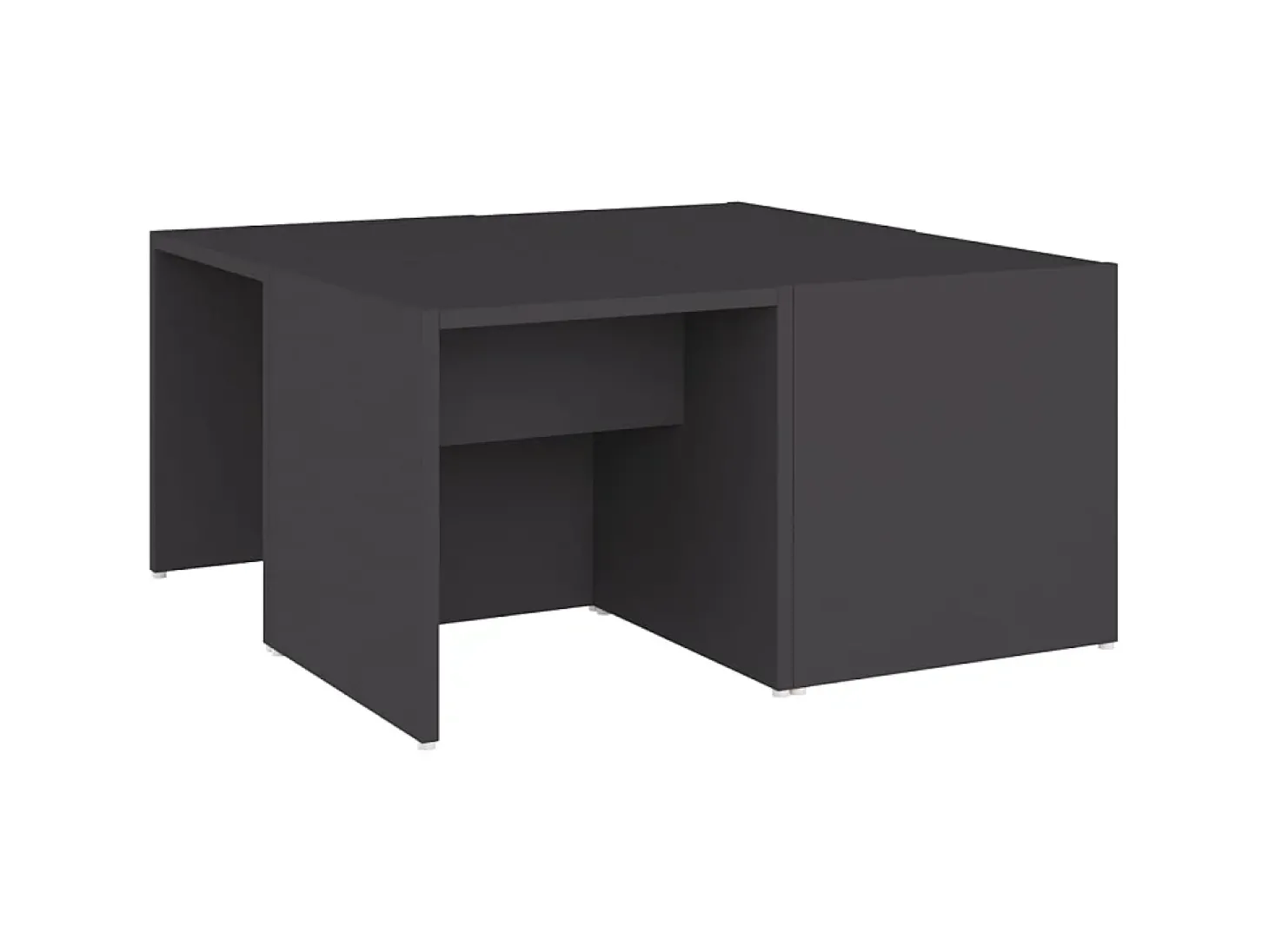 Mesas de centro 4 pcs 33x33x33 cm derivados de madeira cinza PT310685