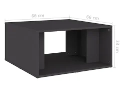 Mesas de centro 4 pcs 33x33x33 cm derivados de madeira cinza