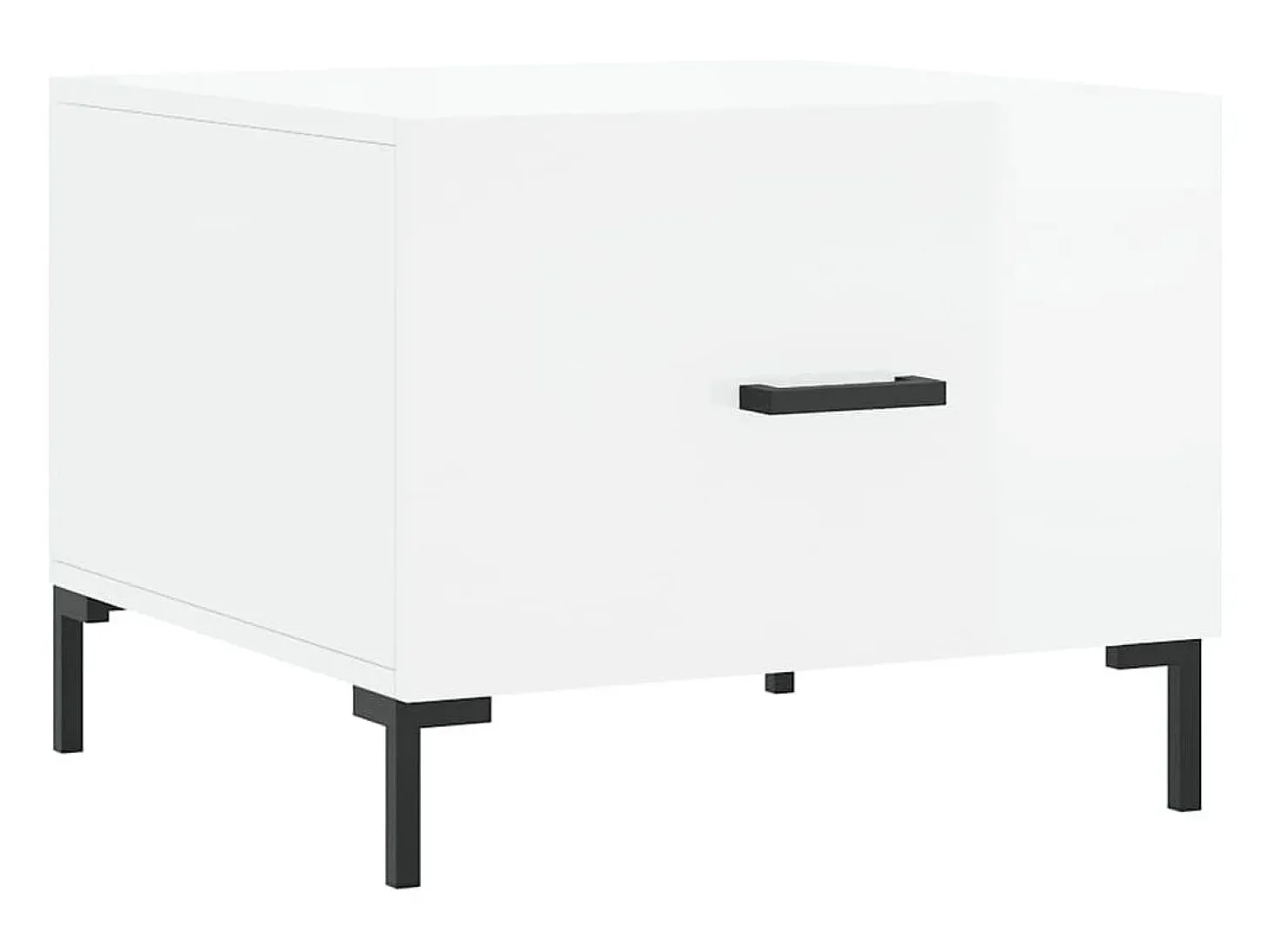 Mesas de centro 2 pcs 50x50x40 cm branco brilhante