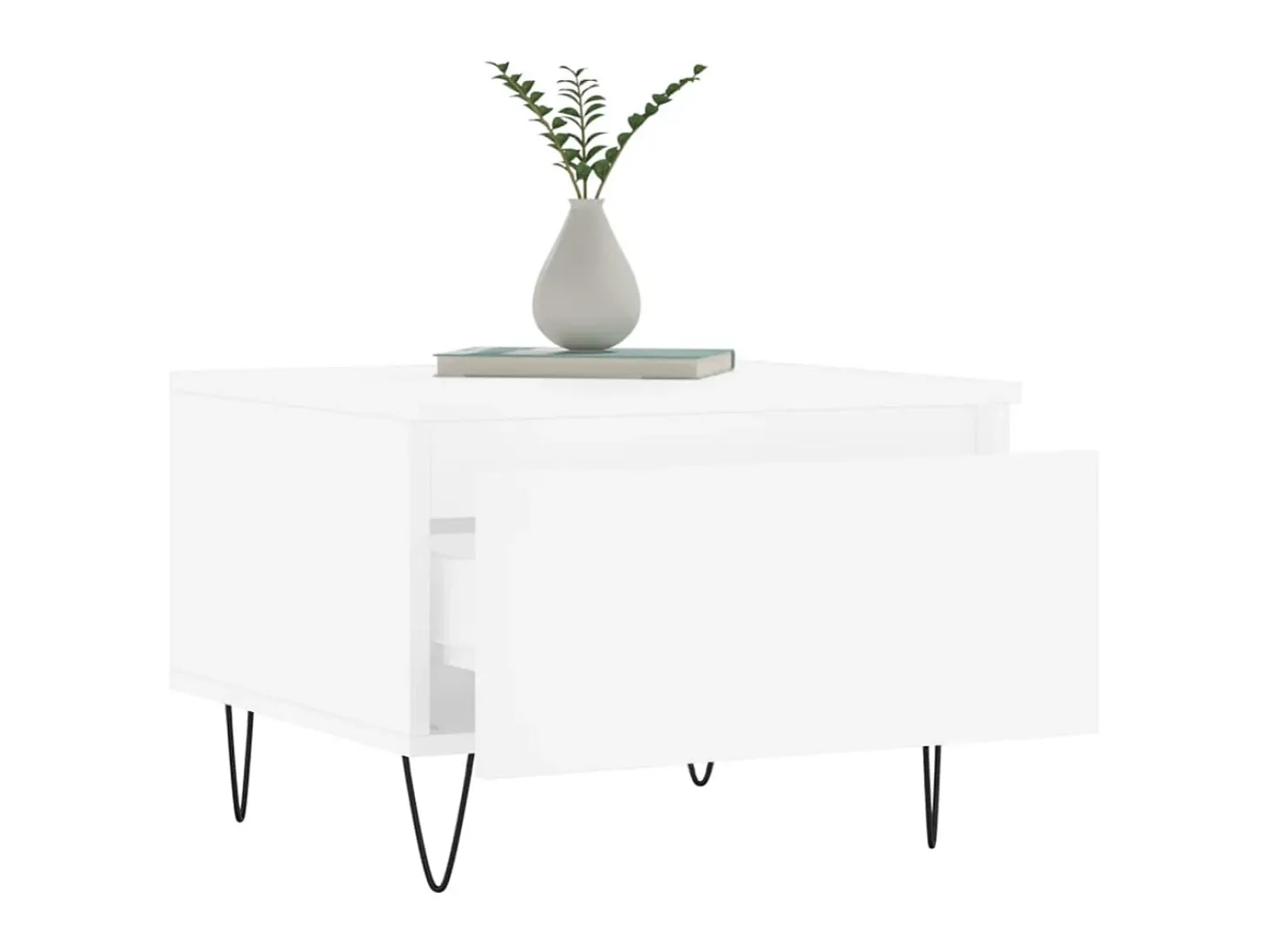 Mesas de centro 2 pcs 50x46x35 cm derivados de madeira branco PT896347