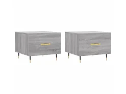 Mesas de centro 2 pcs 50x50x40 cm madeira proc. sonoma cinza PT807183