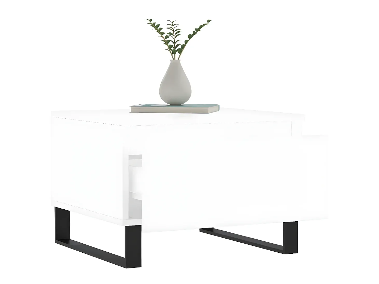 Mesas de centro 2 pcs 50x46x35 cm derivados de madeira branco PT593600