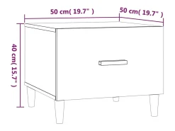 Mesas de centro 2 pcs 50x50x40 cm madeira proc. sonoma cinza