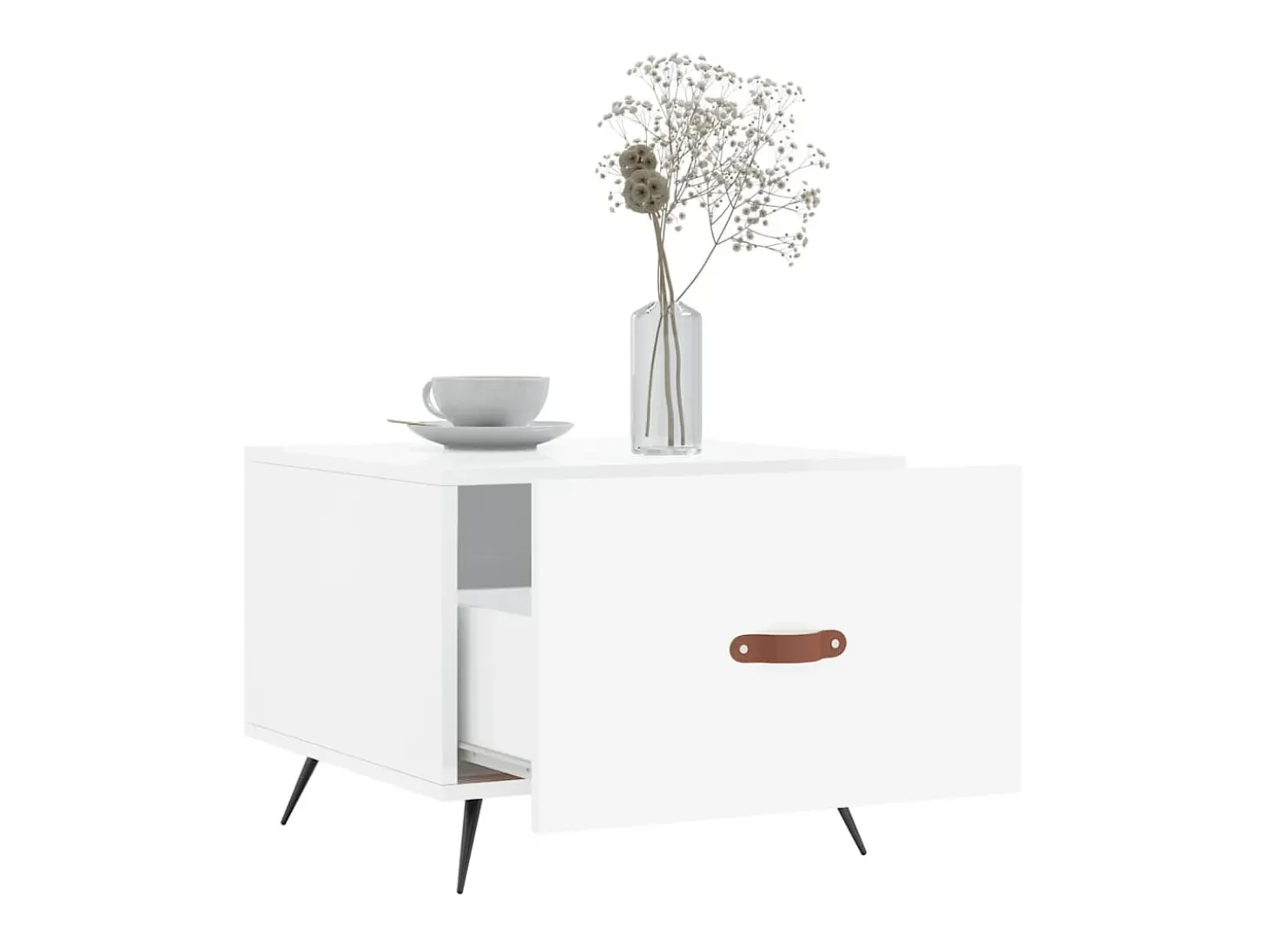 Mesas de centro 2 pcs 50x50x40 cm branco brilhante PT344822