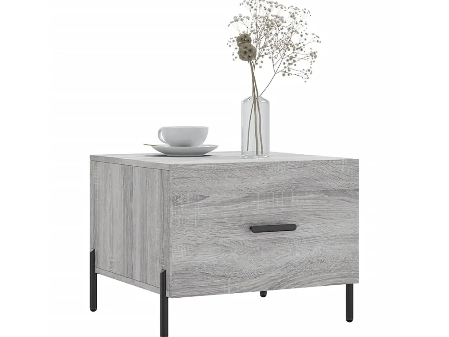 Mesas de centro 2 pcs 50x50x40 cm madeira proc. sonoma cinza PT561693