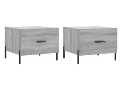 Mesas de centro 2 pcs 50x50x40 cm madeira proc. sonoma cinza PT561693