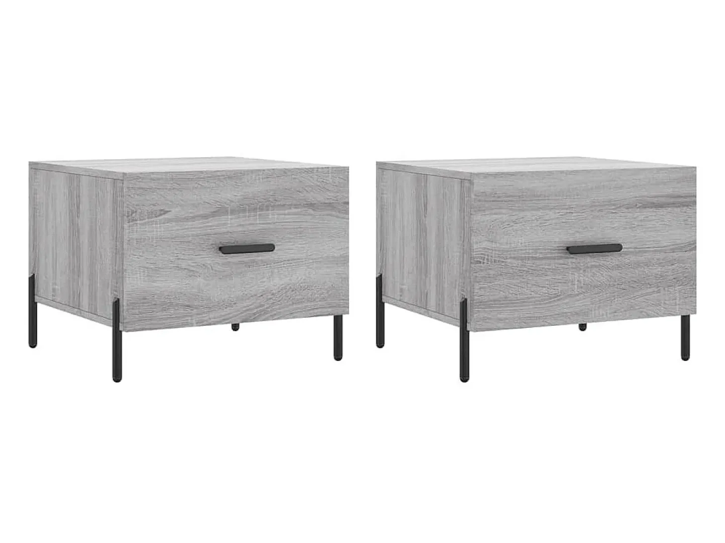 Mesas de centro 2 pcs 50x50x40 cm madeira proc. sonoma cinza PT561693