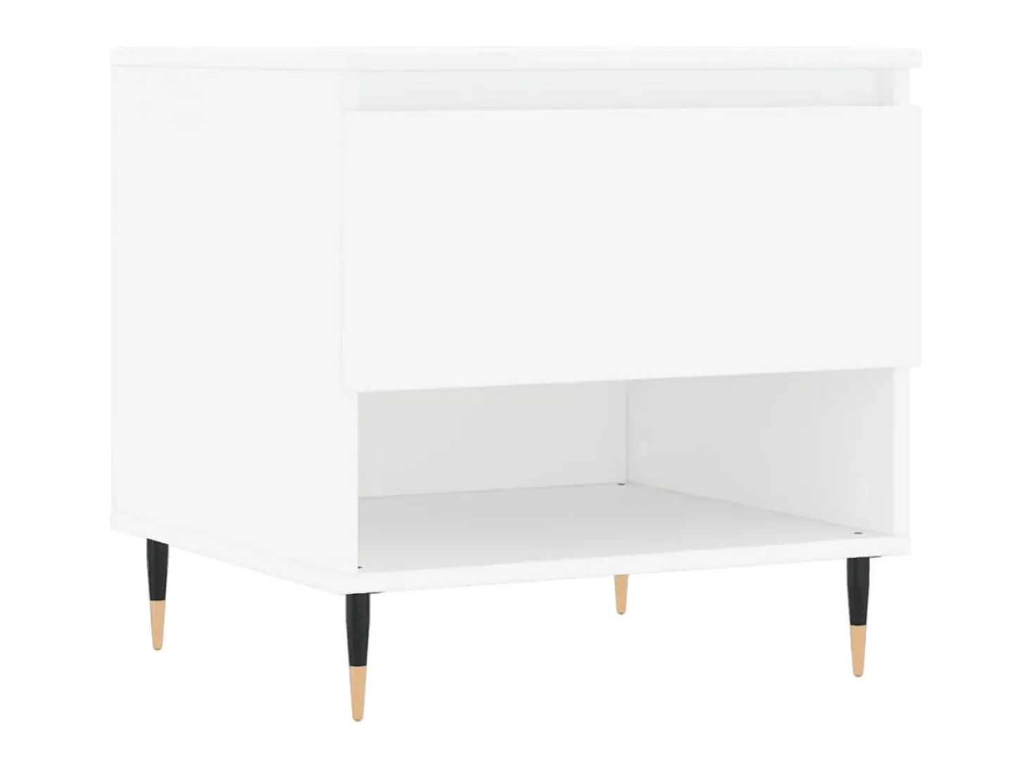 Mesas de centro 2 pcs 50x46x50 cm derivados de madeira branco PT331466
