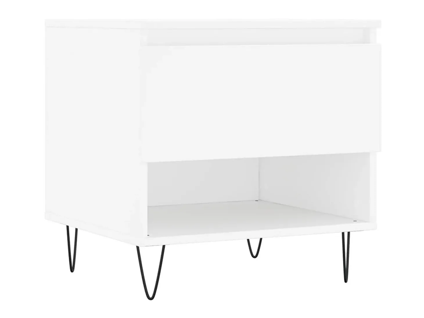 Mesas de centro 2 pcs 50x46x50 cm derivados de madeira branco PT584234