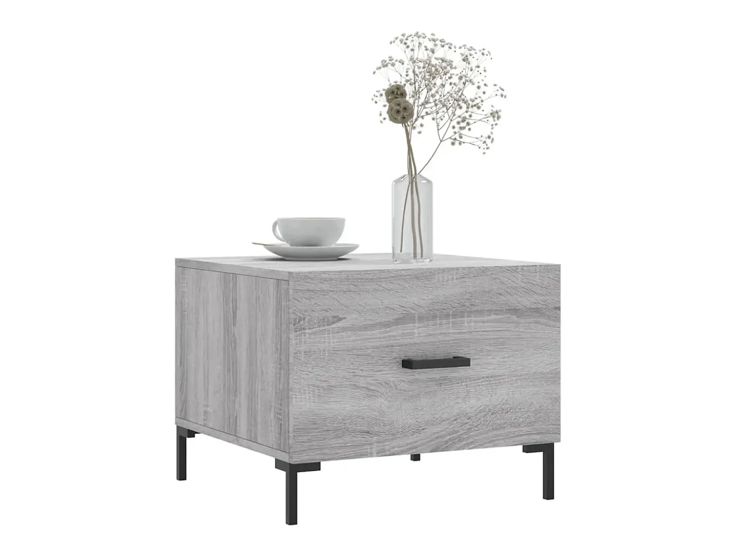 Mesas de centro 2 pcs 50x50x40 cm madeira proc. sonoma cinza PT382864