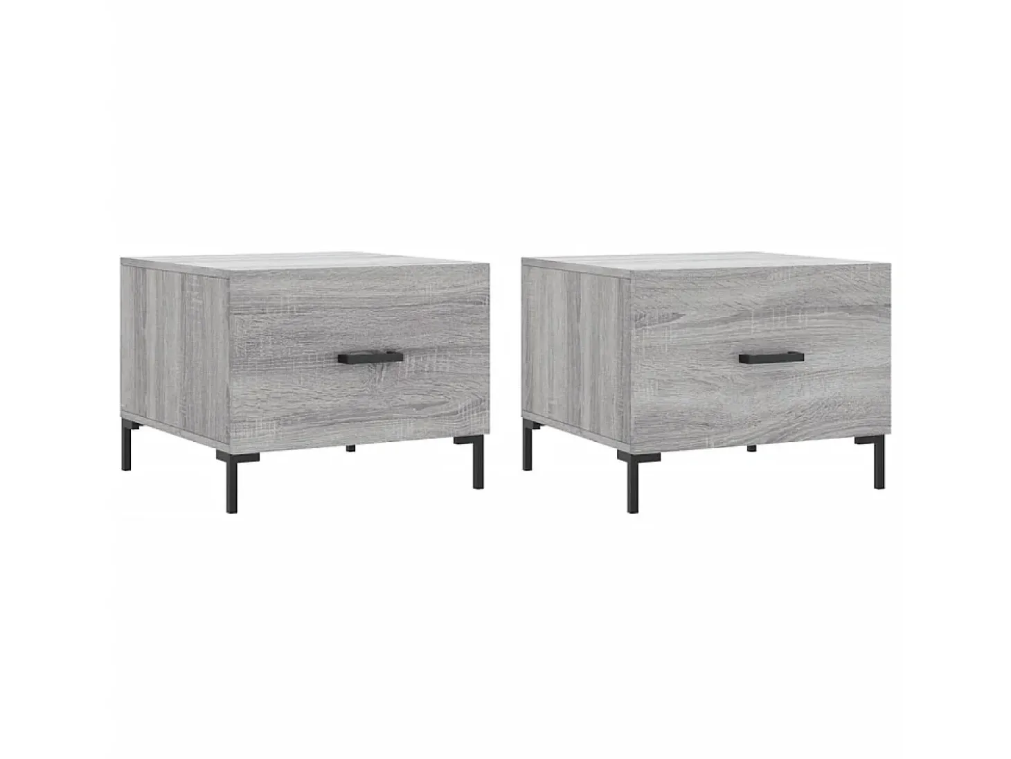 Mesas de centro 2 pcs 50x50x40 cm madeira proc. sonoma cinza PT382864