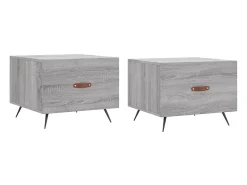 Mesas de centro 2 pcs 50x50x40 cm madeira proc. sonoma cinza PT830386