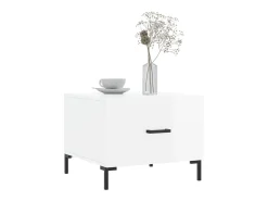 Mesas de centro 2 pcs 50x50x40 cm branco brilhante PT155027