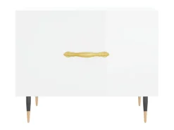 Mesas de centro 2 pcs 50x50x40 cm branco brilhante