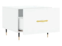 Mesas de centro 2 pcs 50x50x40 cm branco brilhante