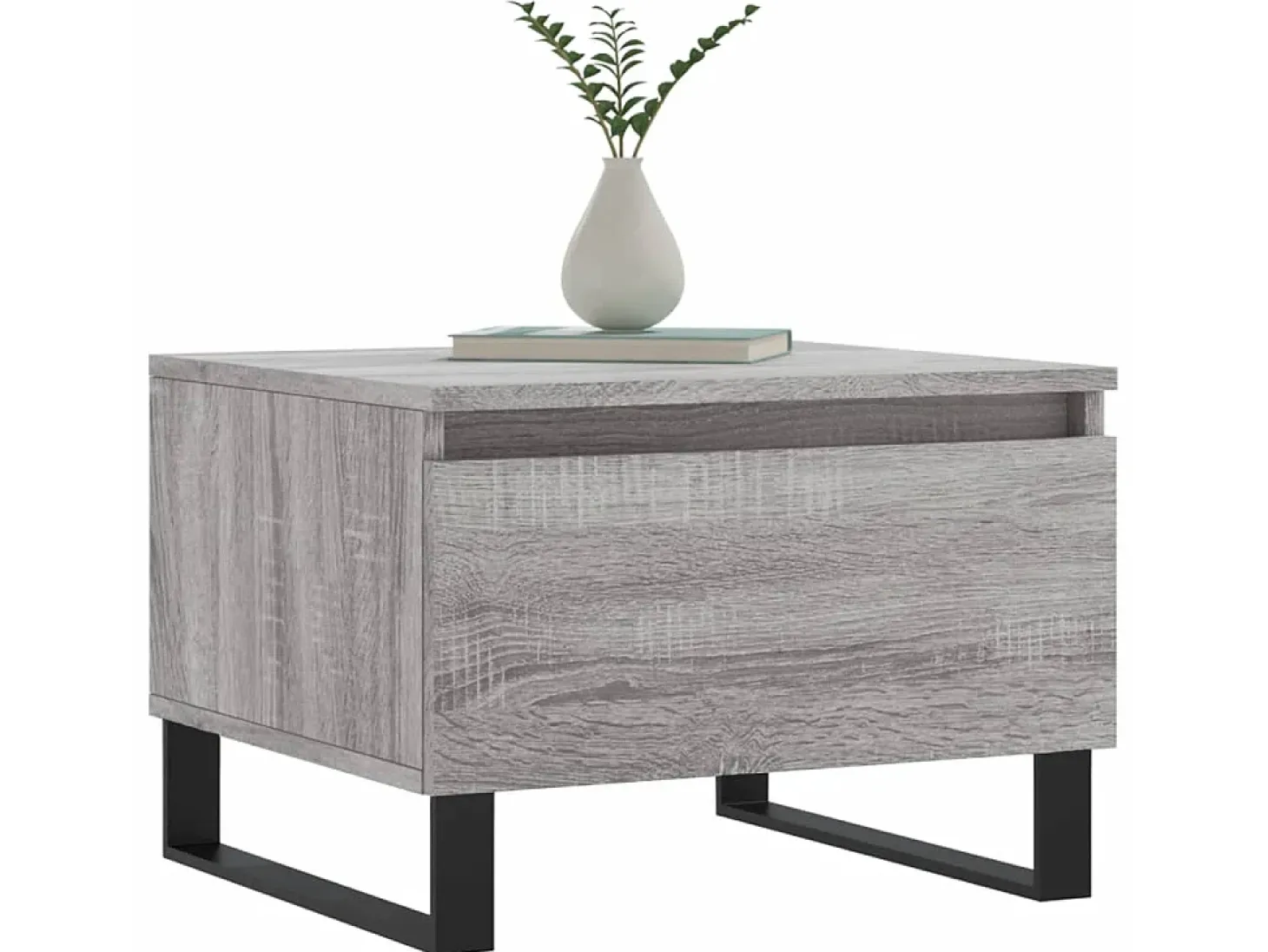 Mesas de centro 2 pcs 50x46x35cm deriv. madeira cinzento sonoma PT126436