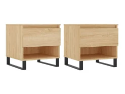 Mesas de centro 2 pcs 50x46x50cm deriv. madeira carvalho sonoma PT494987