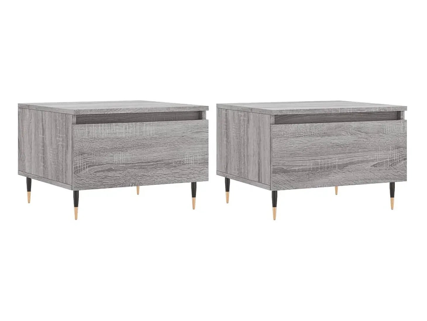 Mesas de centro 2 pcs 50x46x35cm deriv. madeira cinzento sonoma PT566004