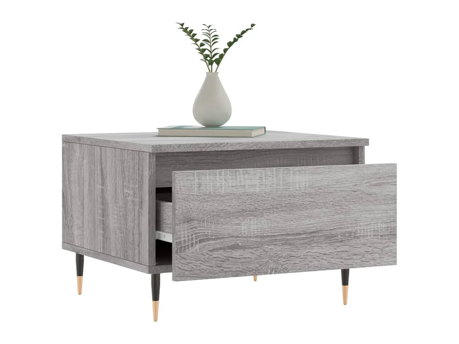 Mesas de centro 2 pcs 50x46x35cm deriv. madeira cinzento sonoma PT566004
