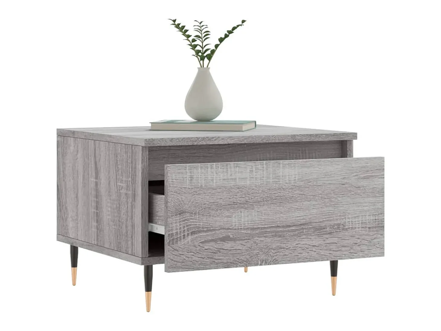 Mesas de centro 2 pcs 50x46x35cm deriv. madeira cinzento sonoma