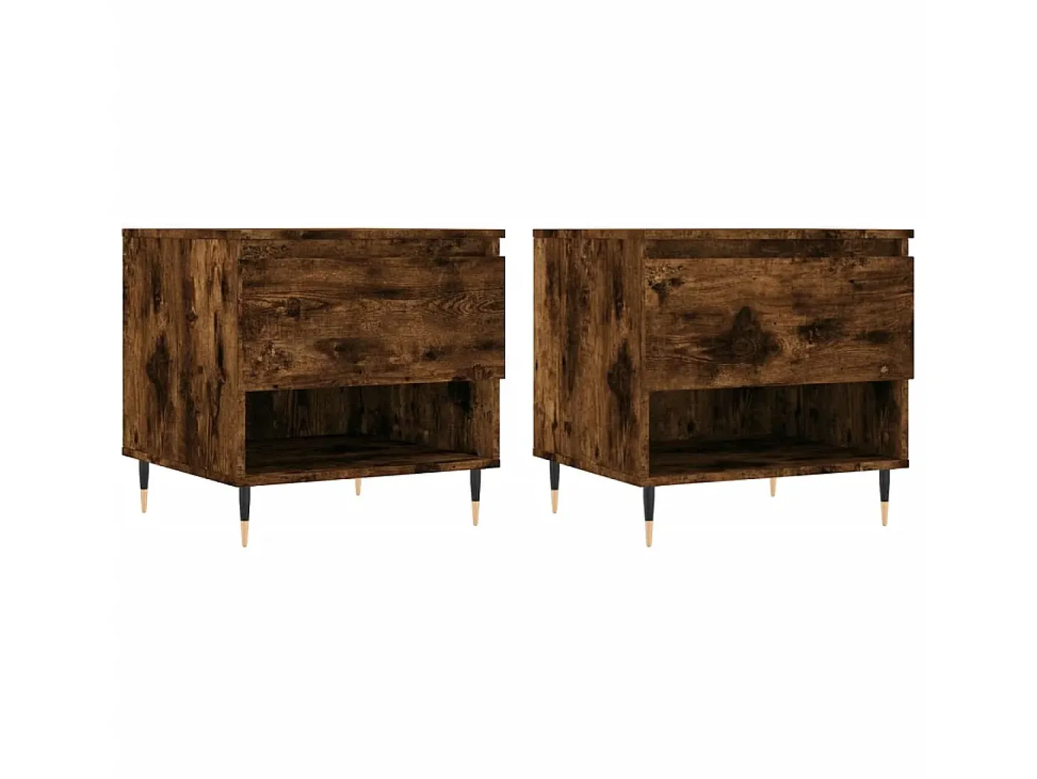 Mesas de centro 2 pcs 50x46x50cm deriv. madeira carvalho fumado PT663154