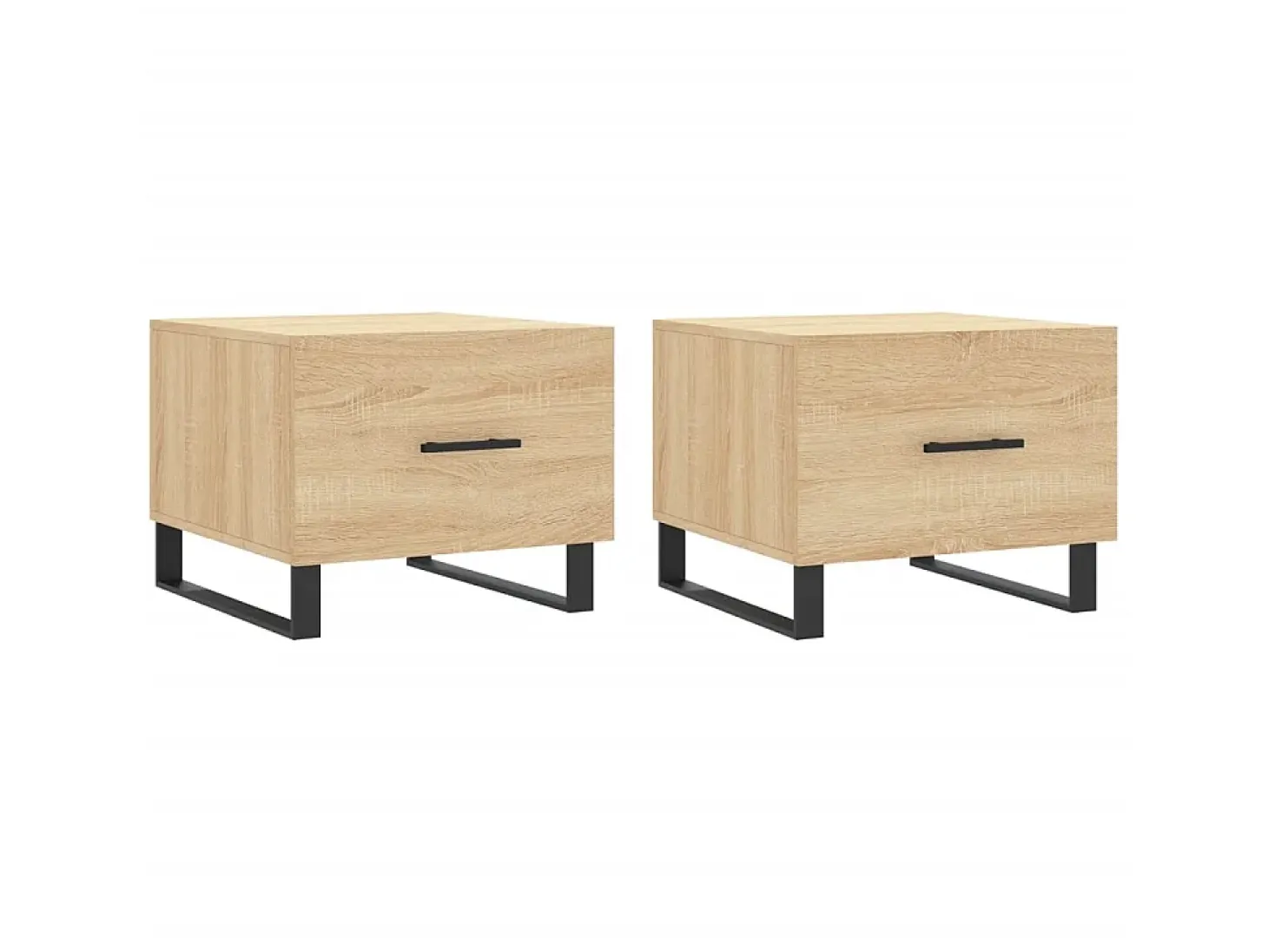 Mesas de centro 2 pcs 50x50x40cm deriv. madeira carvalho sonoma PT739466