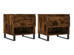 Mesas de centro 2 pcs 50x46x50cm deriv. madeira carvalho fumado PT650771