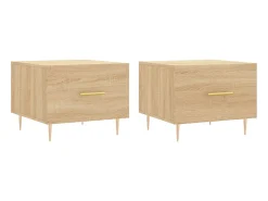Mesas de centro 2 pcs 50x50x40cm deriv. madeira carvalho sonoma PT230589