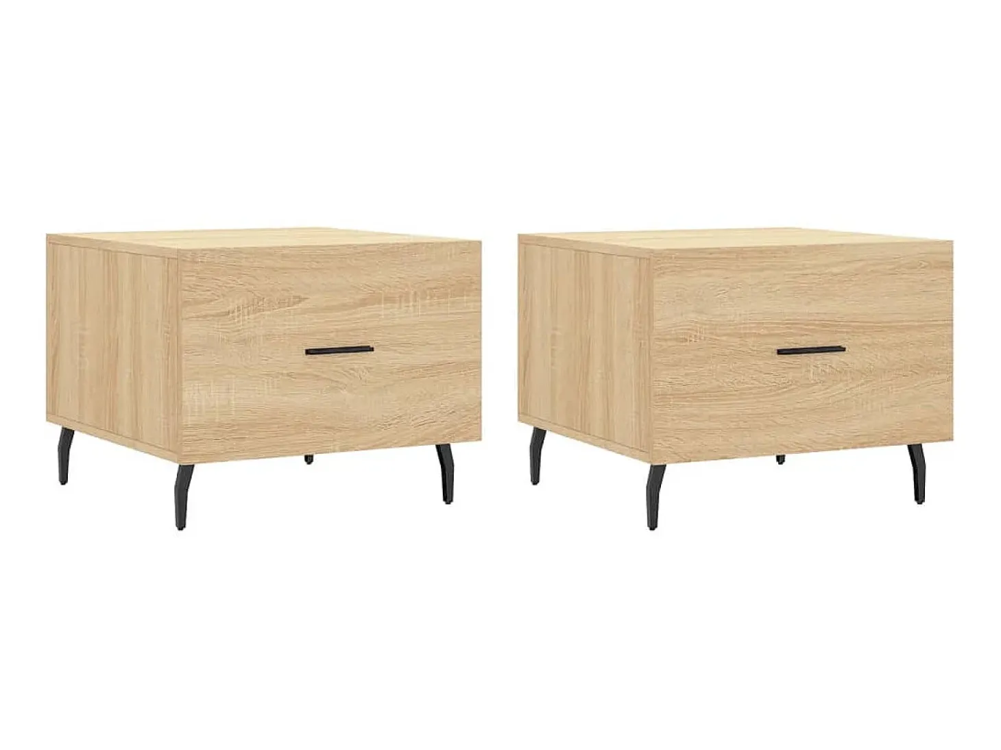 Mesas de centro 2 pcs 50x50x40cm deriv. madeira carvalho sonoma PT362721