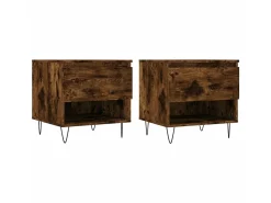 Mesas de centro 2 pcs 50x46x50cm deriv. madeira carvalho fumado PT884839