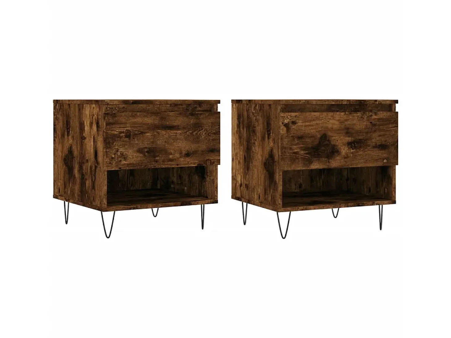 Mesas de centro 2 pcs 50x46x50cm deriv. madeira carvalho fumado PT884839
