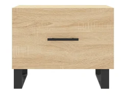 Mesas de centro 2 pcs 50x50x40cm deriv. madeira carvalho sonoma