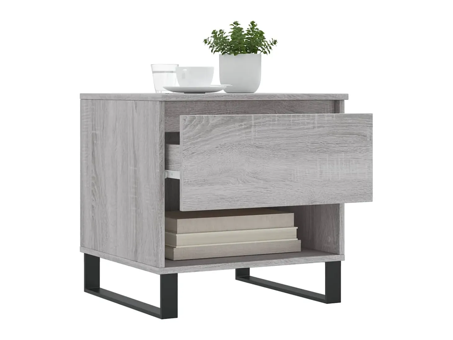 Mesas de centro 2 pcs 50x46x50cm deriv. madeira cinzento sonoma PT448231