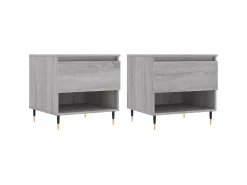Mesas de centro 2 pcs 50x46x50cm deriv. madeira cinzento sonoma PT860347